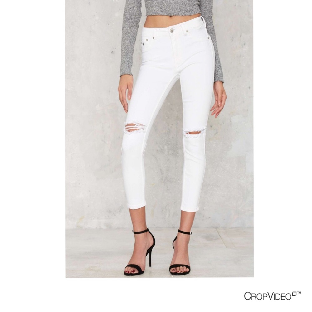 Res Denim - Kitty Skinny Crop Jeans - White